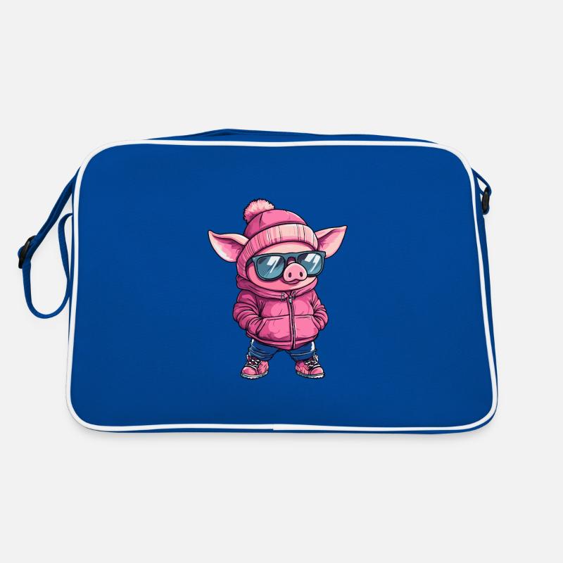 Cochon Bande dessinée cool Sac Retro