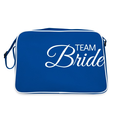 Team Bride - weisse Schrift - Retro Tasche