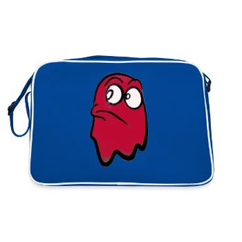 Drôle de fantôme sinistre en rouge - Sac Retro - bleu/blanc - Dos