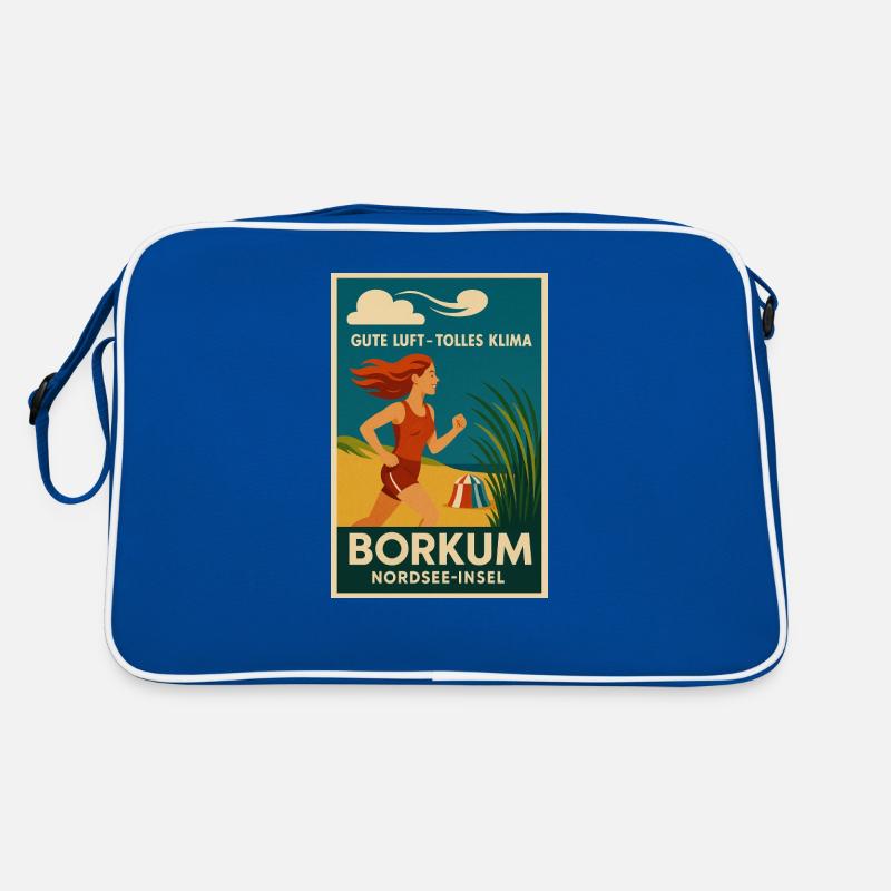 en forme et actif dans le climat de la mer du Nord à Borkum Sac Retro
