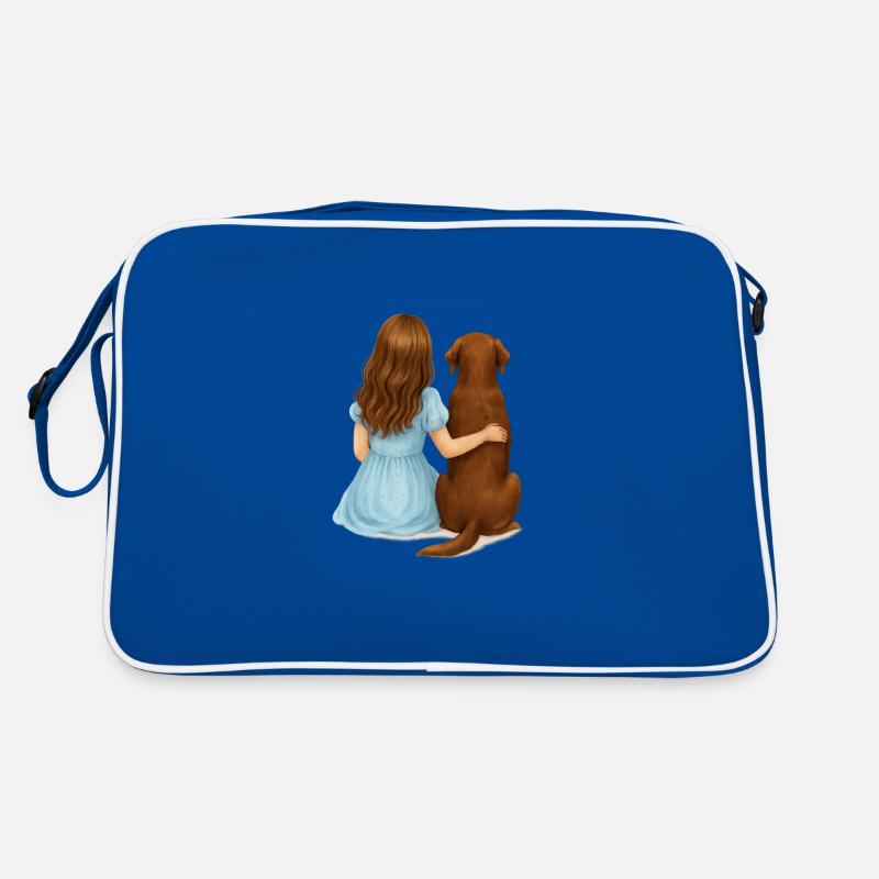 Femme brune avec labrador brun Sac Retro