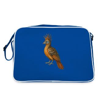 Tropenzauber – außergewöhnlich & edel - Retro Tasche - Blau/Weiß - Hinten