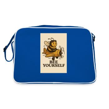 Bee yourself - Retro Bag - blue/white - Back