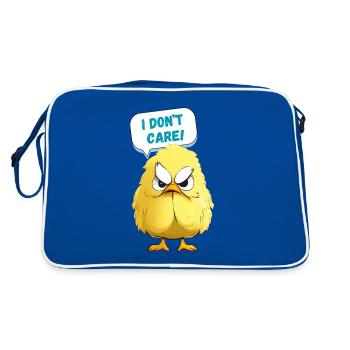 Grumpy Chicken - Je m’en fous - Sac Retro - bleu/blanc - Dos