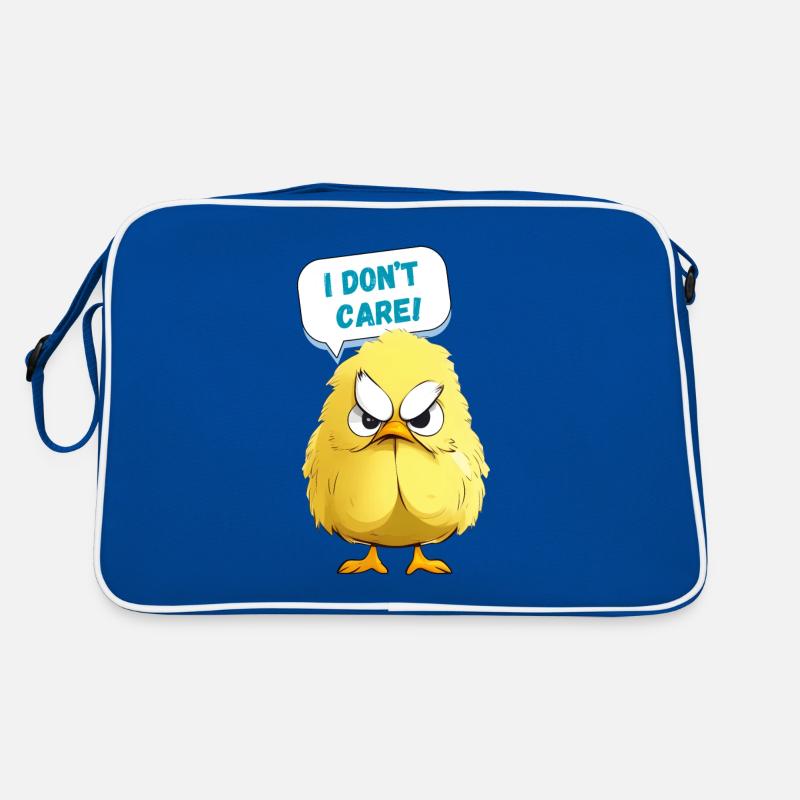 Grumpy Chicken - I don t care Retro Tasche
