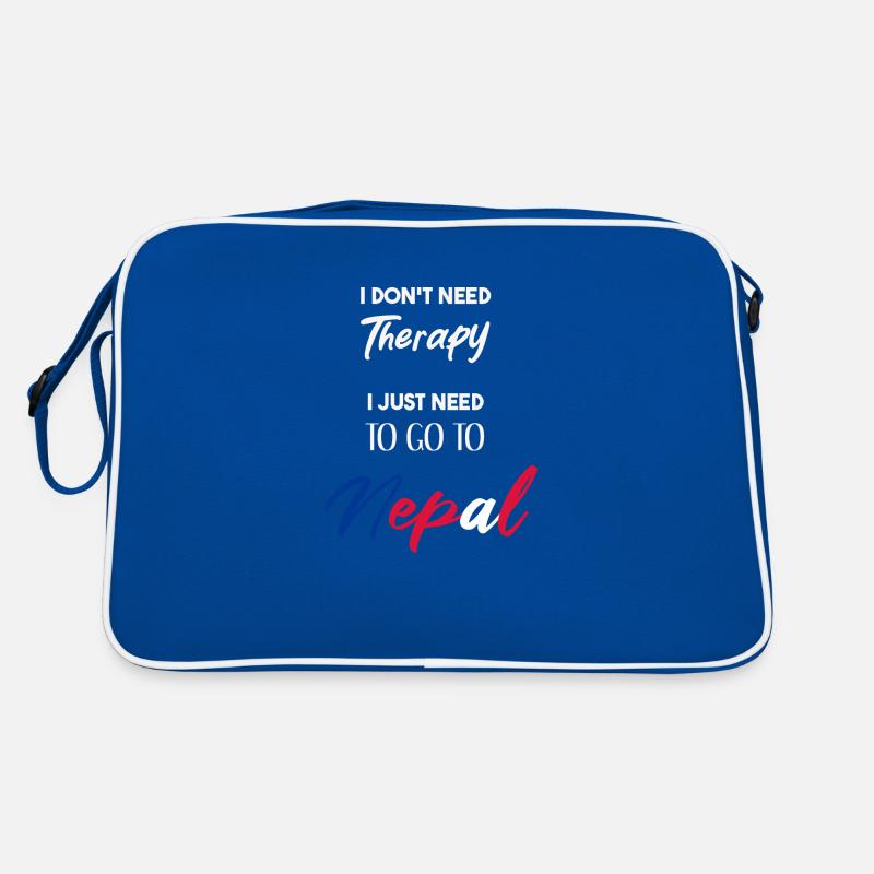 Nepal lustige Geschenkidee witziger Spruch Retro Tasche