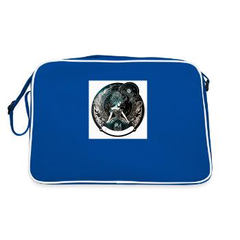 femme cabaret - Sac Retro - bleu/blanc - Dos