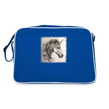 humour blague géniale péter licorne - Sac Retro - bleu/blanc - Dos