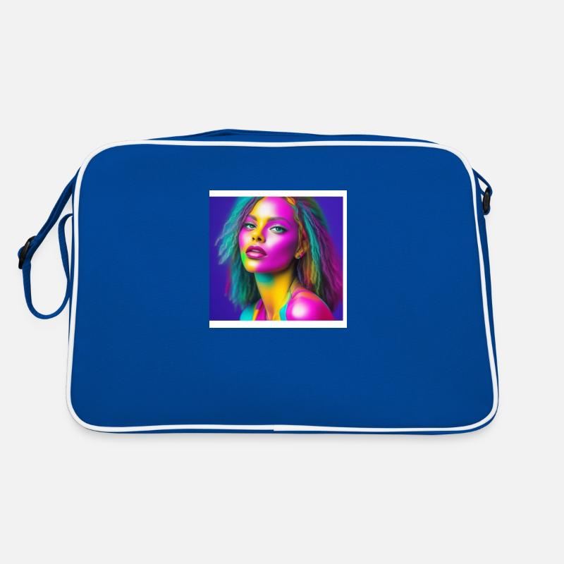 Frau Farbig Retro Tasche