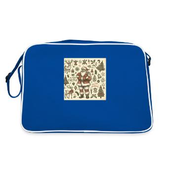 Winter Design - Retro Tasche - Blau/Weiß - Hinten