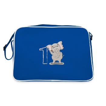 Big Elephant - 1er anniversaire - Sac Retro - bleu/blanc - Dos