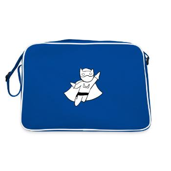 héros super-héros méchant adversaire méchant - Sac Retro - bleu/blanc - Dos