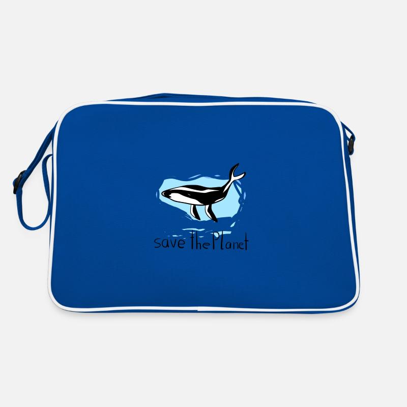 Whale Conservation Save Planet Ecosystem Retro Bag