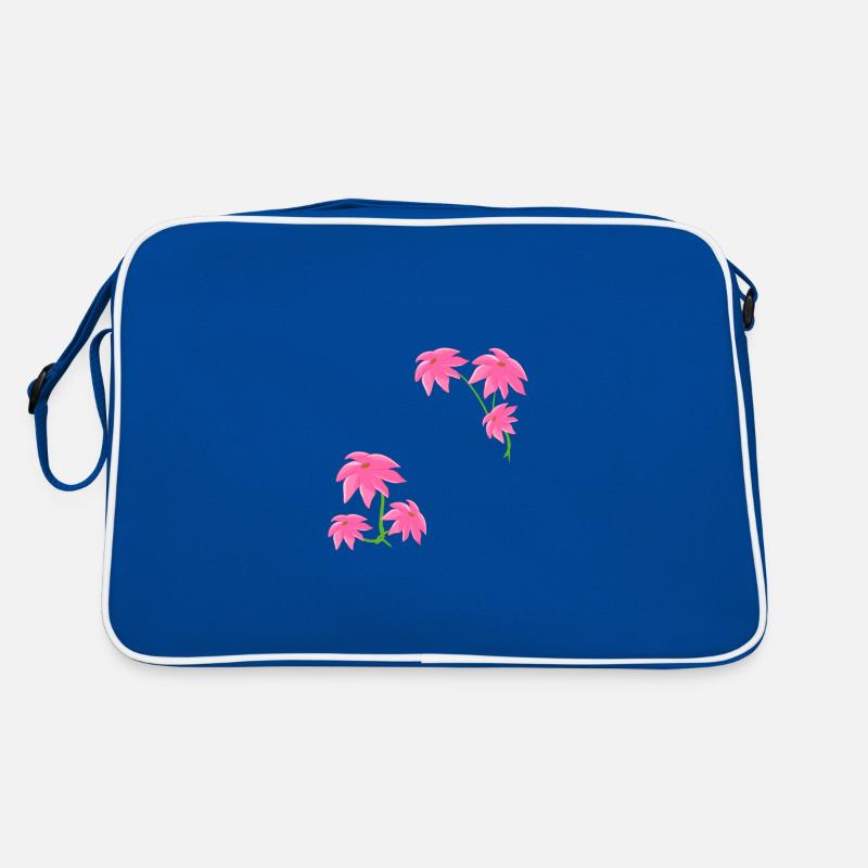 Pattern Pink Flower Plants Retro Bag