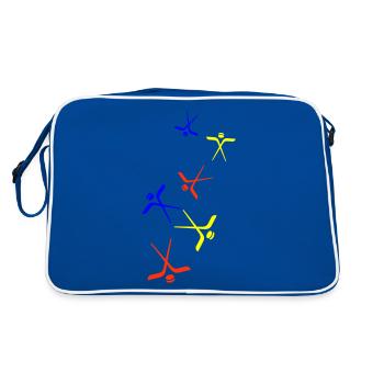 Symbole du hockey sur glace - Sac Retro - bleu/blanc - Dos