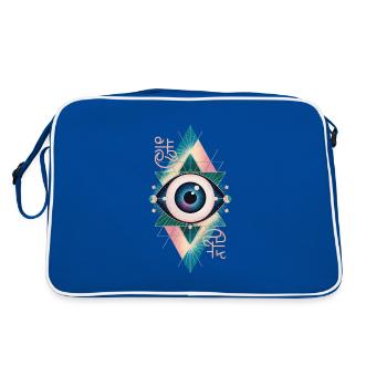 Magic Eye - Citation spirituelle étonnante - Sac Retro - bleu/blanc - Dos