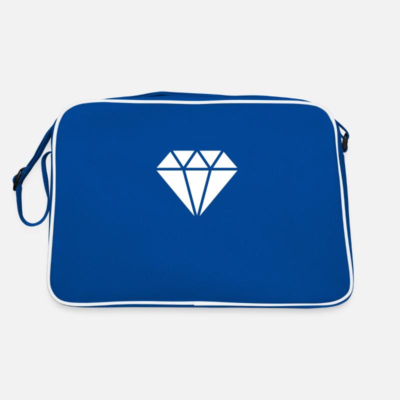 White diamond patterned design Retro Bag