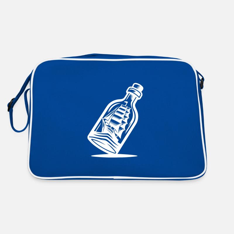 Ship in a bottle old sailing ship in a bottle Retro Bag