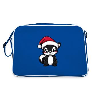 Skunk Noël mignon - Sac Retro - bleu/blanc - Dos