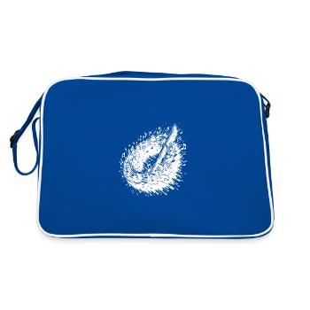 Cercle de notes de musique circulaire - Sac Retro - bleu/blanc - Dos