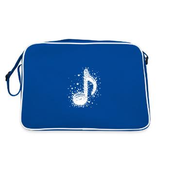 Drops de notes de musique d’éclaboussure - Sac Retro - bleu/blanc - Dos