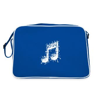 Fluid Flowing Music Sheet Music - Retro Bag - blue/white - Back
