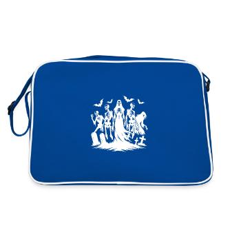 Effrayante Halloween Zombie Night Party - Sac Retro - bleu/blanc - Dos