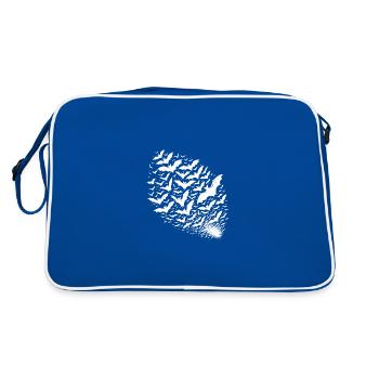 Chauves-souris volantes en tant que grand essaim - Sac Retro - bleu/blanc - Dos