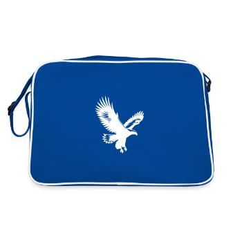 Aigle royal naviguant sur de larges ailes - Sac Retro - bleu/blanc - Dos