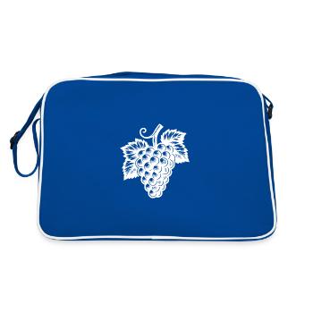 Grappe de raisin décorative dans un style rétro - Sac Retro - bleu/blanc - Dos
