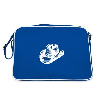 Représentation d’un chapeau de cow-boy au look western classique - Sac Retro - bleu/blanc - Dos