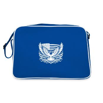 L’aigle comme symbole de force et d’indépendance aux États-Unis - Sac Retro - bleu/blanc - Dos