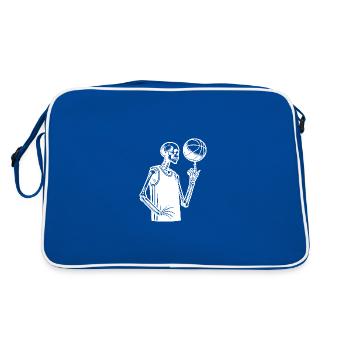 Halloween Skeleton Costume Basketball Style - Retro Bag - blue/white - Back