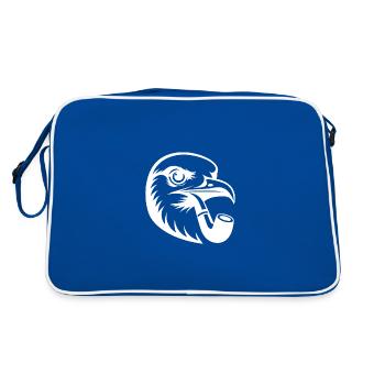Art nordique de la mouette avec sifflet dans le style de dessin animé - Sac Retro - bleu/blanc - Dos