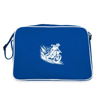 boue Offroad Enduro Aventure Dessin - Sac Retro - bleu/blanc - Dos