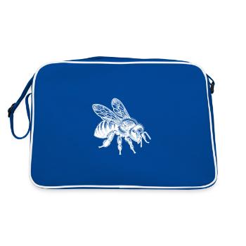 Petite abeille mellifère vintage - Sac Retro - bleu/blanc - Dos