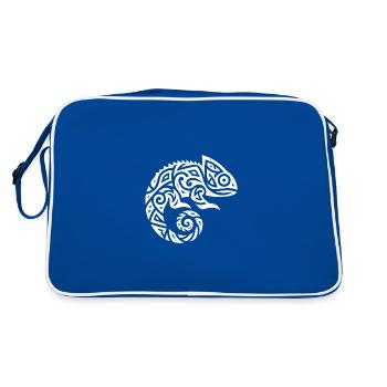 Déguisement de tatouage caméléon mignon - Sac Retro - bleu/blanc - Dos
