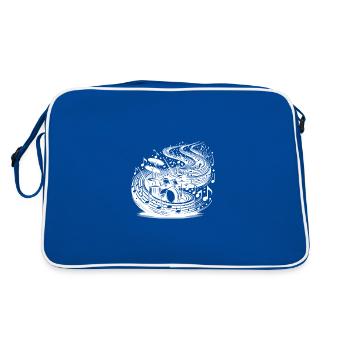 Je ne joue pas de la batterie, je fais de la magie - Sac Retro - bleu/blanc - Dos