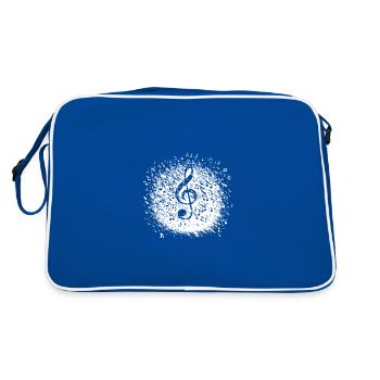 clef meets liquid melody harmony - Retro Bag - blue/white - Back
