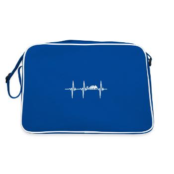Battement de cœur pour caméléon drôle - Sac Retro - bleu/blanc - Dos