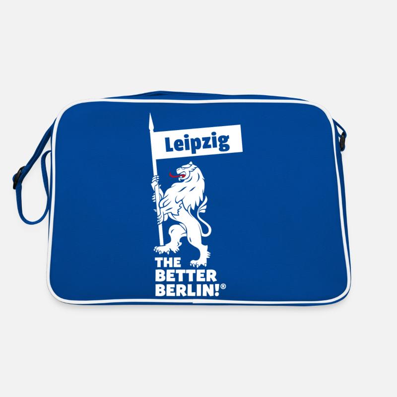 Leipzig the better Berlin - Retro Tasche - Blau/Weiß