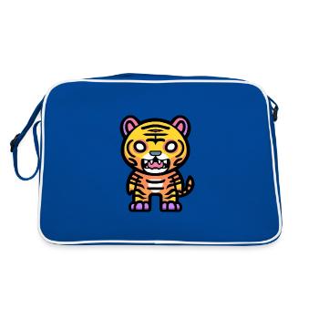 Tiger Halloween Comic - Retro Bag - blue/white - Back