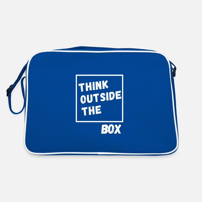 Think outside the Box. Thinking differently - Retro Bag - blue/white