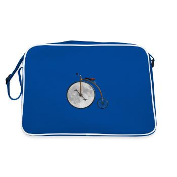 The moon and the bicycle - Retro Bag - blue/white - Back