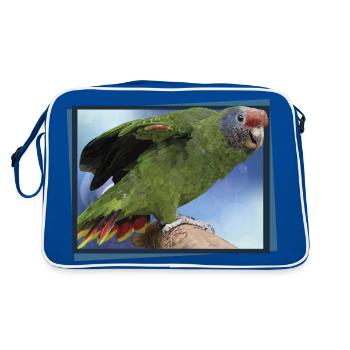 Le perroquet à queue rousse - Sac Retro - bleu/blanc - Dos