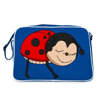 Ladybug sleeps - Retro Bag - blue/white - Back