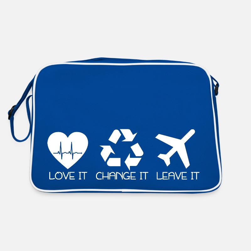 love it change it or leave it Das Entscheidershirt Retro Tasche
