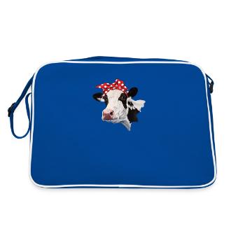 Bandana de vache - Sac Retro - bleu/blanc - Dos