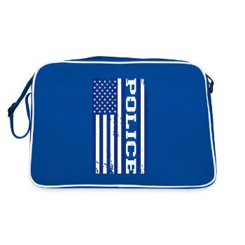 Drapeau de la police des États-Unis - Sac Retro - bleu/blanc - Dos