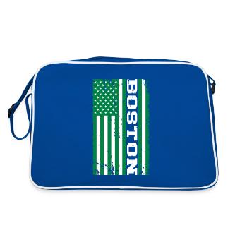 Boston Green US Flag - Retro Bag - blue/white - Back